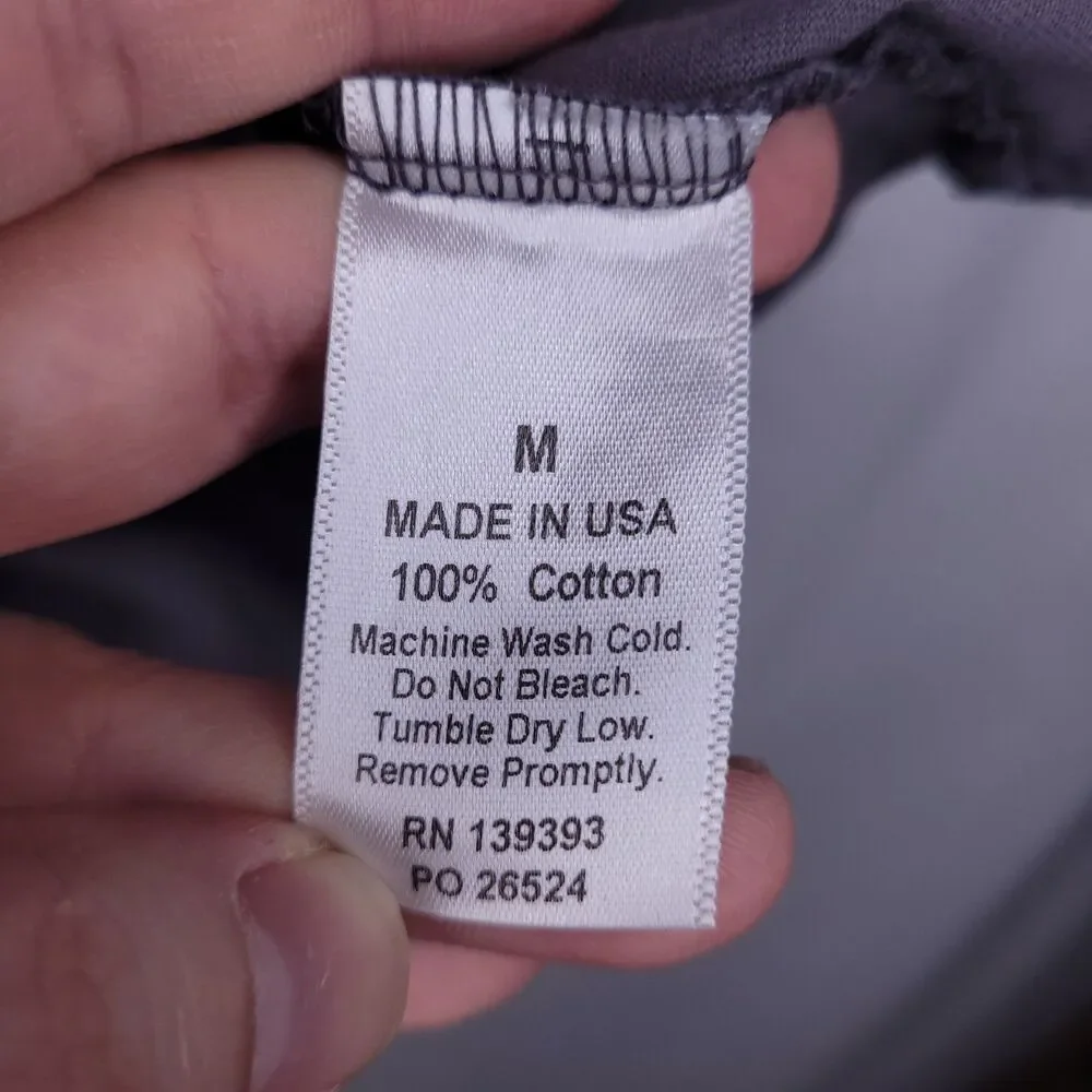Everlane T Shirt Mens Medium Gray V Neck Cotton Made In USA - Picture 10 of 11